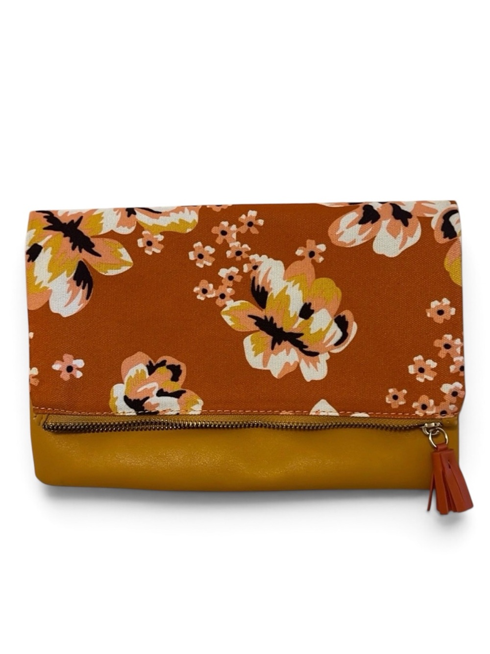 Rachel Pally Reversible Floral Fold Over Clutch Handbag NWOT